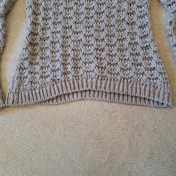 American Eagle Sweater Open Knit Size Medium Taupe Beige Scoop Neck - Picture 10 of 12